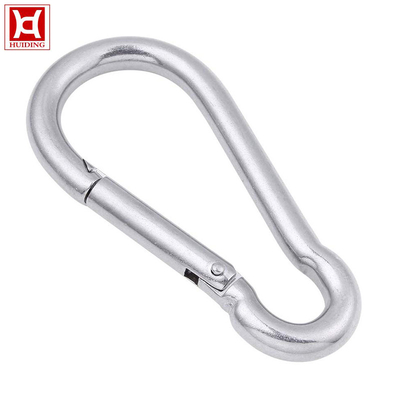 Gancho de mola instantâneo de aço inoxidável da curvatura de cinto de segurança de Carabiner do gancho M6 201